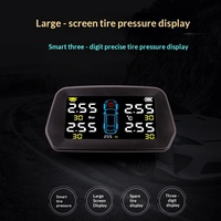 Capteur Tpms universel solaire USB voiture TPMS batterie longue durée écran système de surveillance de la pression des pneus