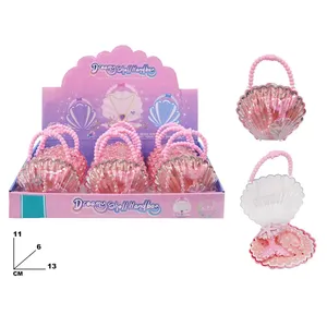 Sac à main Coquillage Rêveur 13cm avec poignée en perles roses, sac à main jouet pour enfants pour jeu de mode - Product Image 1