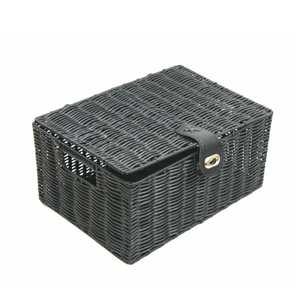 Cesta de plantas de ratán de plástico para compras populares ecológicas, cesta de almacenamiento de ratán tejida hecha a mano - Product Image 1