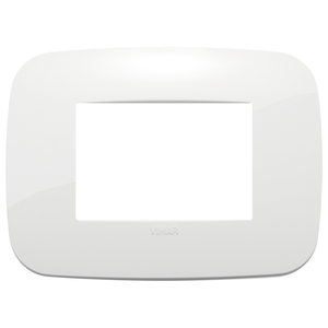 Vimar White Wall <b>Plate</b> 12.2x9 Cm Rounded Edge For <b>Switches</b> - Product Image 1
