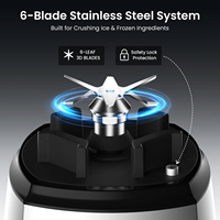 1800W Moderne Blender voor aanrechtblad, 30.000 RPM, 2L capaciteit, 5+ snelheden, fruit- en kruidenmolen, BPA-vrije kan, voor gebruik in de keuken