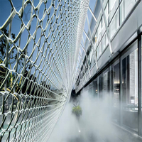 Cloisons décoratives en maille métallique moderne Yuchen, maille décorative métallique personnalisable pour bâtiments