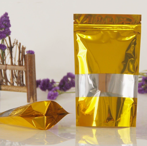 Stocks Gold Stand up Pouch for Food for Potato Chips <b>Pet</b> Food Sugar Stand Pouch with Window - Product Image 6