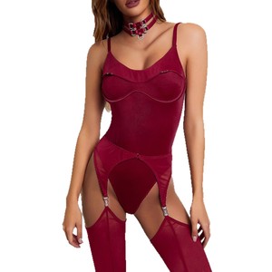 Yicheng Dierlove Nouvelle <span class=keywords><strong>Lingerie</strong></span> <span class=keywords><strong>Sexy</strong></span> Rouge Élégante pour Femme, Tenue de Nuit en Dentelle Une Pièce pour la Saint-Valentin, Style Classique - Product Image 6