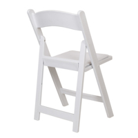 Vente en gros de chaise pliante en résine blanche décoration de mariage en résine blanche chaise de jardin pliante pour hôtel, événement et fête