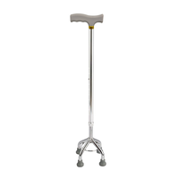 Canne de marche médicale légère en alliage d'aluminium réglable en hauteur, à trois/quatre pieds, pour usage extérieur, capacité de charge de 300 lb