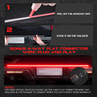 48 pouces 60 pouces faisceau solide LED hayon feux de freinage barre rouge clignotant séquentiel ambre clignotant feu arrière pour SUV pick-up nouveau