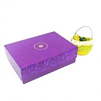 Boîtes d'emballage cadeau personnalisées de luxe en or violet avec gaufrage à chaud, en matériaux recyclés écologiques, avec logo personnalisé