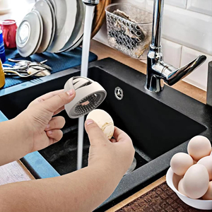 Wholesale 2025 New Product Ideas Eco-Friendly Reusable Eggshell <b>Cleaning</b> Brush Rotary <b>Caddy</b> in Silicone Material - Product Image 4