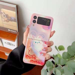 Funda de teléfono con dibujos animados 3D de conejo para móvil, carcasa de silicona IMD para Samsung Z Flip 4 3, para <span class=keywords><strong>Huawei</strong></span> <span class=keywords><strong>P50</strong></span> <span class=keywords><strong>Pocket</strong></span> - Product Image 2