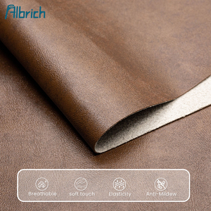Precio de fábrica, diseño de dos tonos, telas de cuero reciclado de Pvc para sofá, hojas de cuero sintético de ante de diseñador para bolsos y equipaje - Product Image 5