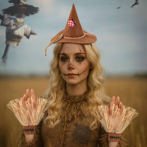 Pafu Suministros <span class=keywords><strong>de</strong></span> Halloween, Set <span class=keywords><strong>de</strong></span> 3 Piezas: Sombrero <span class=keywords><strong>de</strong></span> Paja, Puños y Collar, Accesorios <span class=keywords><strong>de</strong></span> Disfraz <span class=keywords><strong>de</strong></span> <span class=keywords><strong>Espantapájaros</strong></span> para Festival, Granja y Cosplay - Product Image 1