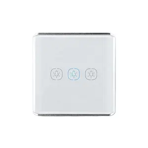 smart life tuya zigbee3.0 switch 3 gang no neutral touch switches Support Home Google and Alexa UK/EU smart switch