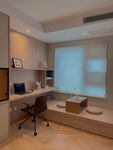 Bureau d'<span class=keywords><strong>ordinateur</strong></span> minimaliste artisanal avec étagère <span class=keywords><strong>et</strong></span> plateau de clavier coulissant – Mobilier de poste de travail <span class=keywords><strong>pour</strong></span> la maison <span class=keywords><strong>et</strong></span> l'étude - Product Image 3