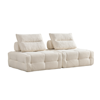 Canapé sectionnel modulaire en tissu moderne européen Matériau de remplissage en éponge durable pour la maison Salon Hôtels