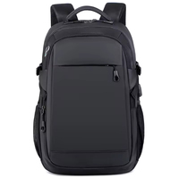 Sac à dos pour ordinateur portable 15,6 pouces avec logo personnalisé, antivol, grande capacité, imperméable, pour le bureau, les voyages, avec port USB pour hommes