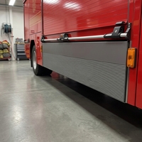 Marchepied pliant en aluminium robuste pour plateforme d'accès au compartiment d'équipement de camion de pompiers
