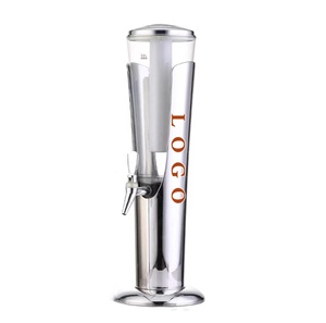 Dispenser <span class=keywords><strong>di</strong></span> Birra a Torre LED <span class=keywords><strong>di</strong></span> Alta Gamma da 3 Litri in Acciaio Inox con Rubinetto a Ghiaccio per Bevande Fredde - Product Image 4