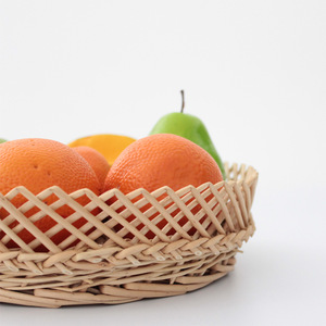 Woven Willow <b>Baskets</b> Round Storage Fruit Vegetable <b>Basket</b> Natural Color Handmade - Product Image 4