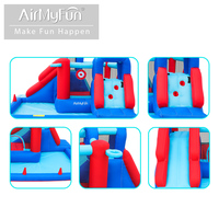 Château gonflable pour enfants en gros, château gonflable pour la maison, château gonflable avec toboggan combiné
