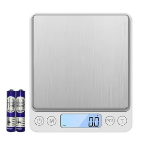 Groothandel keuken schaal voor meten-Digitale Balance Mini Huishoudelijke Smart Keuken Schaal Voor Friut/Voedsel/Groente Digitale Display 5Kg Gewicht Meten Batterij ronde