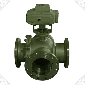 Vanne à bille à bride électrique en acier inoxydable COVNA, actionnée par courant continu 12 V, 4 voies, port en T, haute pression PN16, DN50 (2 pouces), avec fenêtre de 90 jours - Product Image 3