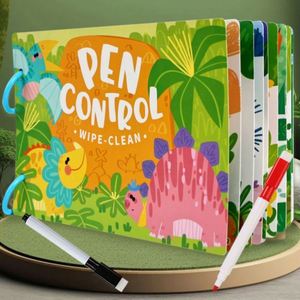 Cuaderno de Actividades Preescolares para el Control del Lápiz, para Niños Mayores de 3 Años, Libro de Escritura Reutilizable para Niños - Product Image 4