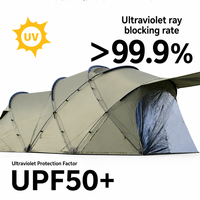 Tente de camping pliable quatre saisons en nylon ripstop de haute qualité, imperméable à l'eau (plus de 3000 mm), grande taille familiale 350x300x200cm
