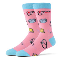 Chaussettes mi-mollet décontractées pour femme, en polyester tricoté, respirantes et absorbantes, à rayures imprimées, pour le printemps, les fêtes, les spectacles et Halloween
