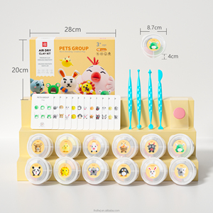 Kit de modelage en argile à séchage à l'air - 48 couleurs vibrantes, argile non collante avec outils et instructions, ensemble de bricolage éducatif pour enfants - Product Image 2