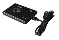 RFID USB RFID 读取器 13.56MHz FM1108 HF MF 智能 IC 桌面编码器 NFC 钥匙标签卡 适用于 Windows 即插即用门禁系统