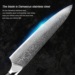 Xyj — ensemble de couteaux de cuisine damas, avec manche noir G10, Chef Santoku, tranchage du pain, Kiritsuke Nakiri, désosser le Steak, vente en gros - Product Image 5