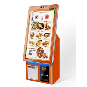 21.5 inch màn hình cảm ứng tự đặt hàng nhà hàng kiosk với Android <span class=keywords><strong>POS</strong></span> không dùng tiền mặt thanh toán SDK Nhận dạng khuôn mặt & trường hợp kim loại - Product Image 1