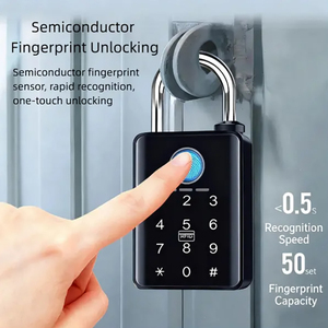 <span class=keywords><strong>Candado</strong></span> Inteligente Tuya Personalizado, Impermeable, de Aleación de Zinc y Acero Inoxidable, con Alarma Digital de Seguridad, Llaves de Tarjeta, Combinación y Huella Dactilar - Product Image 4