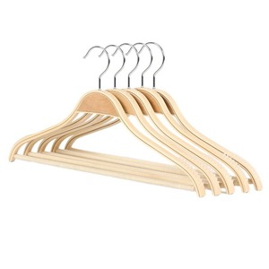 OEM ODM Factory Single Wooden <b>Hangers</b> Multi-Functional Heavy Duty Clothes <b>Hangers</b> for Wardrobe Use Customizable - Product Image 1