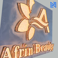 Enseigne LED, lettres lumineuses LED en forme de diamant, logo de marque personnalisé, enseigne d'entreprise, affichage électronique extérieur, enseigne de magasin éclairée en métal