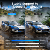 Câble HDMI 2.1V à fibre optique SYONG 8K, 48 Gbps, haute vitesse, 8K60Hz, 4K120Hz, HDCP 2.2&2.3, HDR10 - HDTV, moniteur, projecteur, 15 m, 30 m