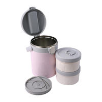 Boîte à lunch compartimentée portable isolée en acier inoxydable sans BPA de 1800ml avec logo personnalisé