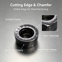 Plaquettes de fraisage en carbure DLT RPMT10T3MO-GM JF5025, lames de fraisage indexables CNC pour l'acier, outils de coupe résistants à l'usure