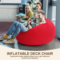 Canapé-lit portable KingGear moderne pliable en matériau floqué PVC pour une utilisation en extérieur