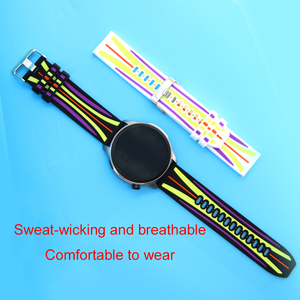 Bracelet de montre universel en silicone élastique respirant à motif papillon de 12 mm à 22 mm pour Huami pour Garmin - Product Image 4