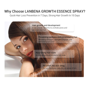 LANBENA Spray d'essence naturelle pour la croissance des cheveux, traitement de la perte de cheveux, nourrissant les racines des cheveux - Product Image 3