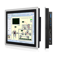 Alliage d'aluminium cadre ouvert noyau intégré i5 4gen moniteur haute luminosité tactile tout en un panneau pc ordinateur industriel sans ventilateur