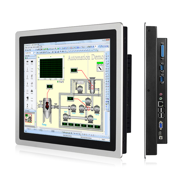 Aluminum Alloy Open Frame Embedded Core I5 4gen High Brightness Monitor Touch All in One Panel Pc Fanless Industrial Computer