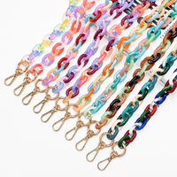 Sangle de téléphone portable bandoulière tendance à dégradé de couleurs avec chaîne, design épais et long, couleur et longueur personnalisables pour filles