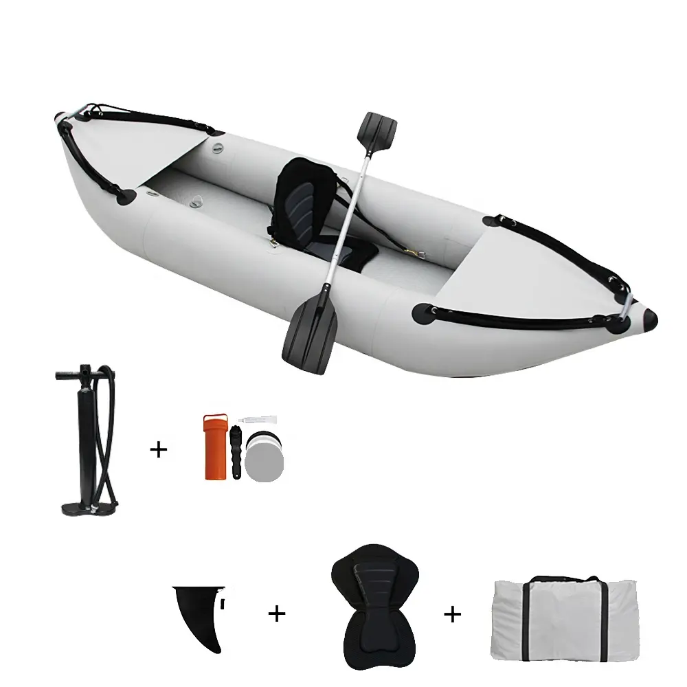 BSCI/CE 1-3 persons drop stitch foldable canoe boat manufacturer whitewater sea inflatable kayak with accessories