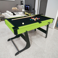 Mesa de Billar Plegable de MDF Premium Moderna de 50 Pulgadas al por Mayor, Mesa de Snooker para Juegos Deportivos de Interior, Mesa de Billar OEM con Palos de Billar