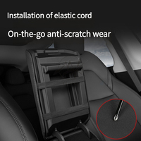 Accessoires de décoration intérieure de voiture en gros Accoudoir en cuir PU Console centrale Protecteur Pad Box Cover pour Tesla Model 3 / Y