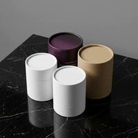 Tubes d'emballage cylindriques en carton blanc mat de luxe, recyclables, boîtes cadeaux rondes en papier pour cosmétiques, bougies, avec couvercle