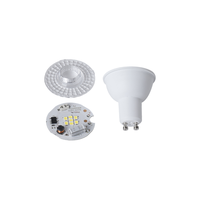 Spot encastré LED GU10 dimmable 5,5W, boîtier en aluminium recouvert de plastique, CRI 90 élevé, économie d'énergie, température de couleur réglable